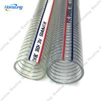 clear high temp oil suction helix pvc steel wire hose